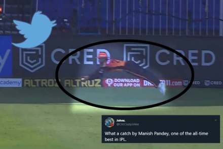 IPL 2020: अफलातून कॅचमुळे मनीष पांडे सोशल मीडियावर ‘हिरो’