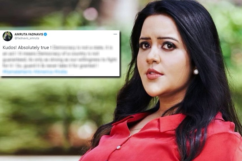 किरीट सोमय्यांनी केलेल्या जमीन व्यवहाराच्या गौप्यस्फोटानंतर अमृता फडणवीस म्हणाल्या…