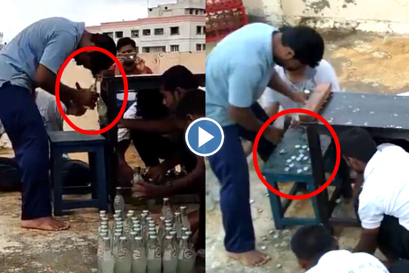 Video: बापरे! तरूणाने एका मिनिटात डोक्याने उघडल्या ६८ सोडा बॉटल्स