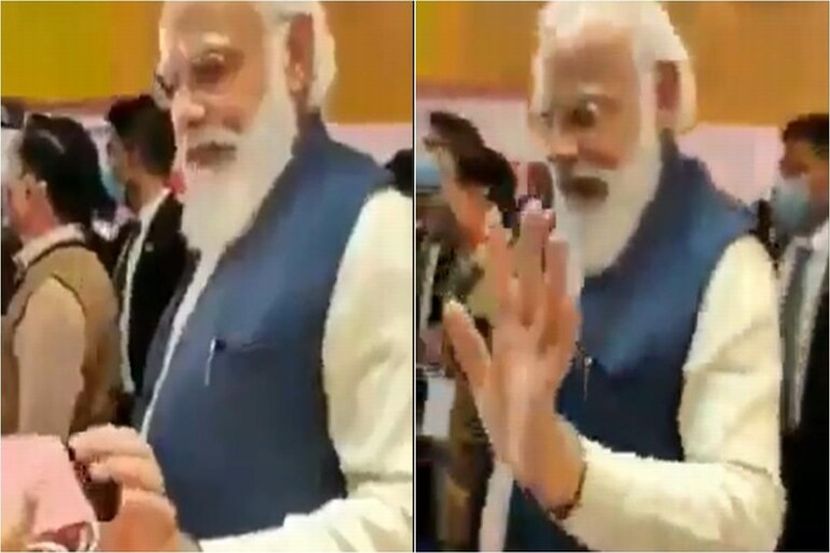 नरेंद्र मोदींचा मास्क घेण्यास नकार; व्हिडीओ व्हायरल