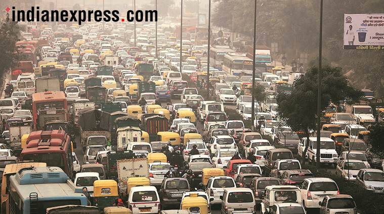 कल्याण शिळफाटा मार्गावर वाहतूक कोंडी कल्याण शिळफाटा मार्गावर वाहतूक कोंडी