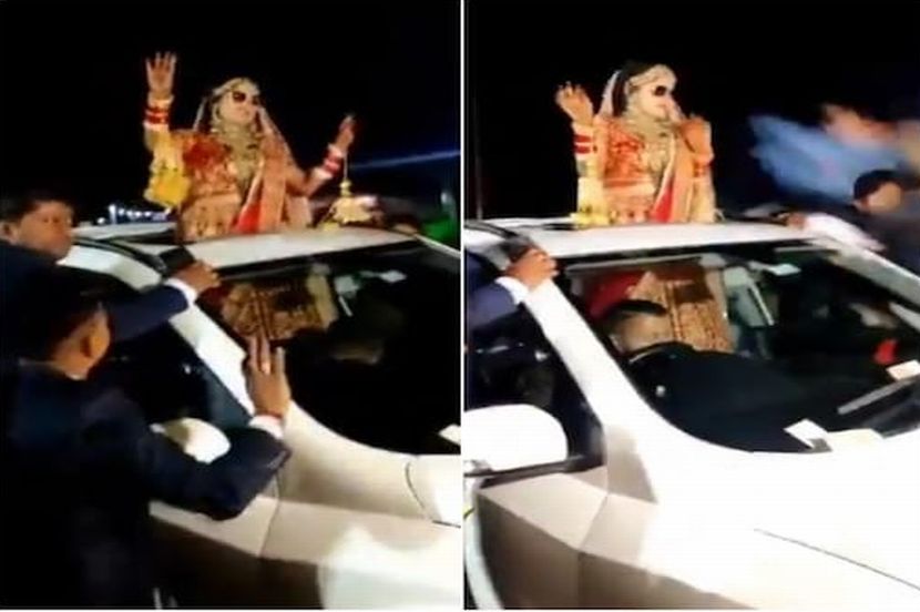 Video : वरातीत कारचं ‘सनरुफ’ उघडून नाचत होती नवरी, तितक्यात सुसाट आलेल्या गाडीने वऱ्हाड्यांना चिरडलं