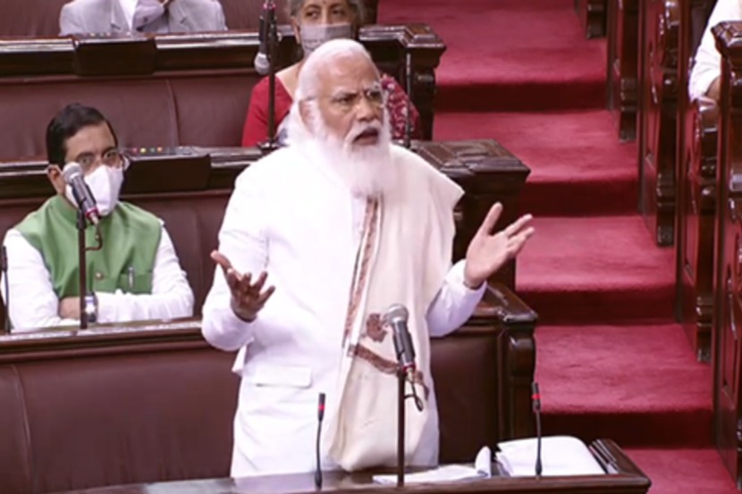 कृषी कायद्यावर बोलताना पंतप्रधान मोदी. 