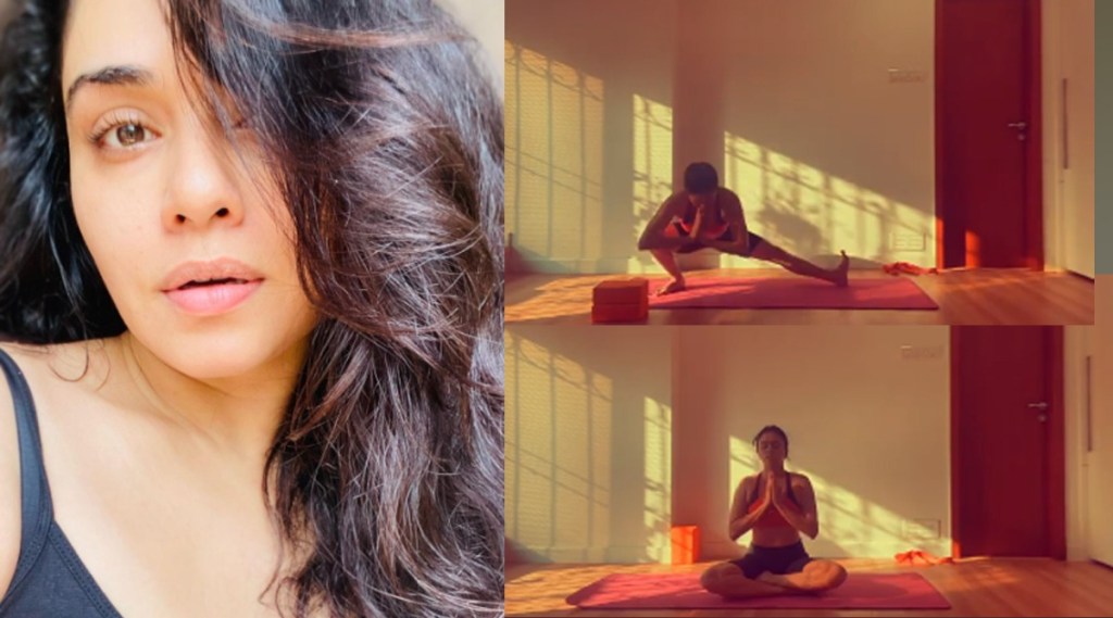 अशी असते अमृताच्या दिवसाची सुरूवात, योगासोबत योग्य सकाळ