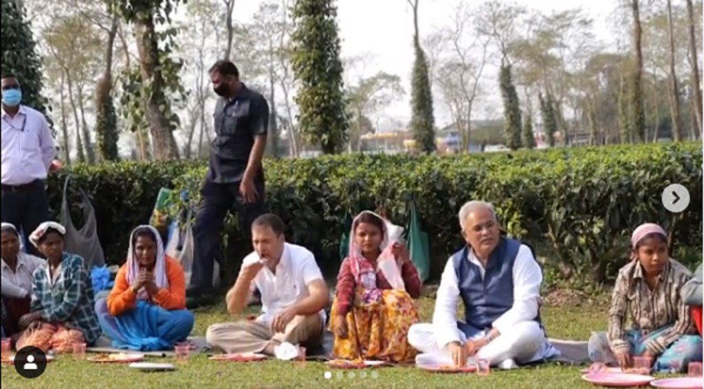 rahul gandhi food in assam
