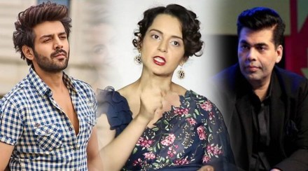 kangna ranut, kartik aryanm karan johar,