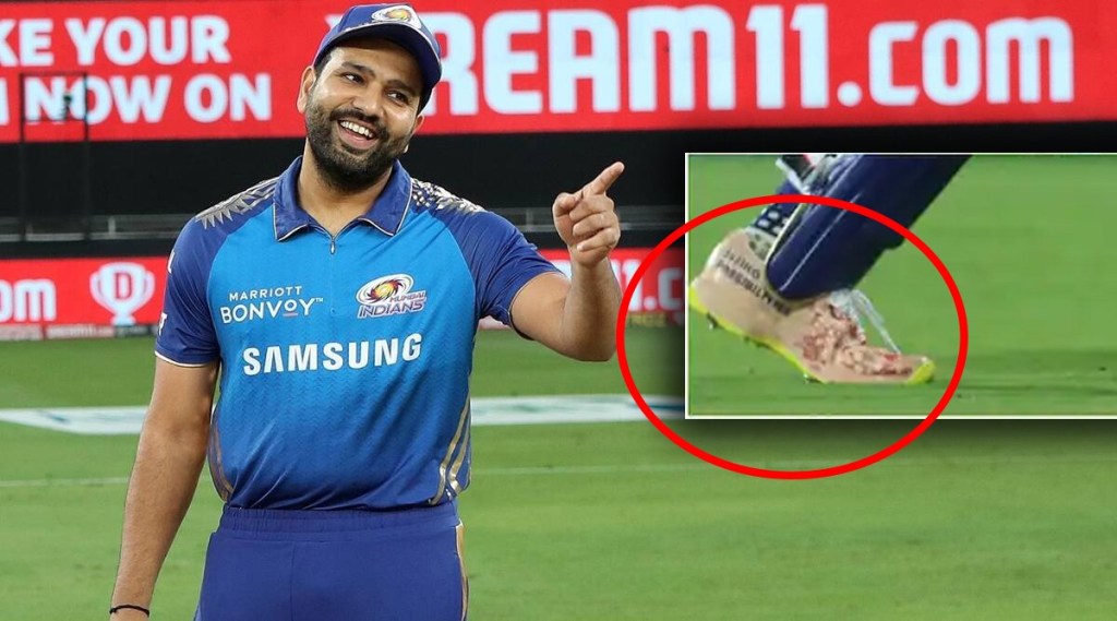 लुप्त होत असलेल्या गेंड्यांच्या प्रजातींसाठी रोहित शर्माचा पुढाकार; RCB विरुद्धच्या सामन्यात घातले खास बूट