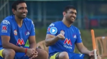 ms dhoni mimics ravindra jadejas fencing video goes viral
