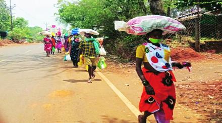 पावसाळ्यापूर्वीच्या खरेदीसाठ ५० किलोमीटरची पायपीट