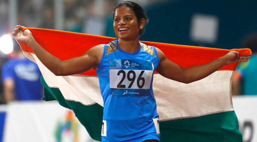 Dutee chand wins gold for India a with national record at indian grand prix