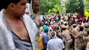 BJP leader cloth torn down