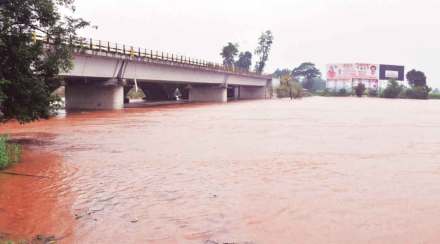 गेल्या चार दिवसांपासून पडत असलेल्या मुसळधार पावसामुळे पंचगंगेचे पात्र गुरुवारी धोका पातळीच्या दिशेने गेले.