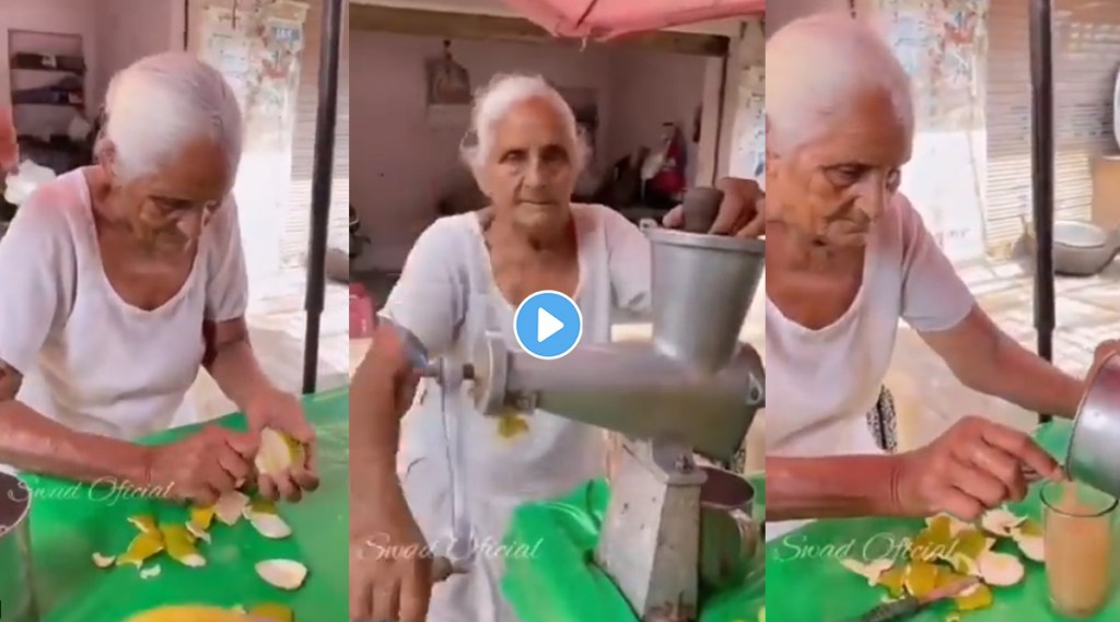 Self-reliant A grandmother who is still standing on her own feet by working hard even at the age of 80