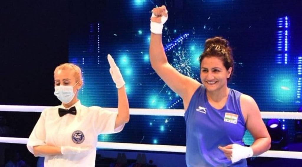 Tokyo olympics boxer pooja rani defeats Ichrak Chaib of algeria in womens middleweight round of 16