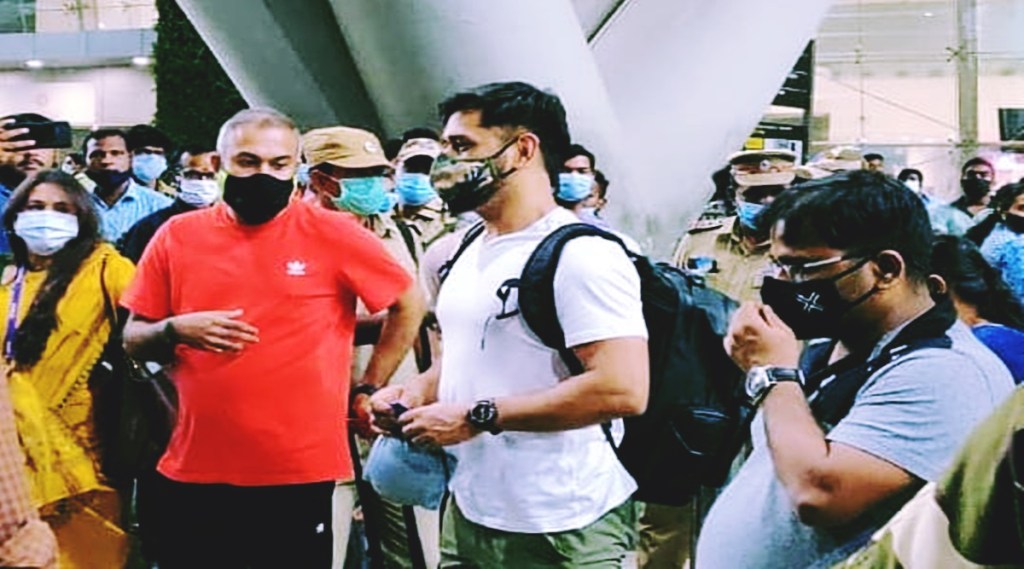 ms dhoni has arrived in chennai for the second phase of ipl 2021