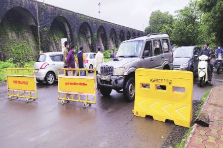 पर्यटनबंदीचे आदेश झुगारून लोणावळ्यात पर्यटकांची गर्दी