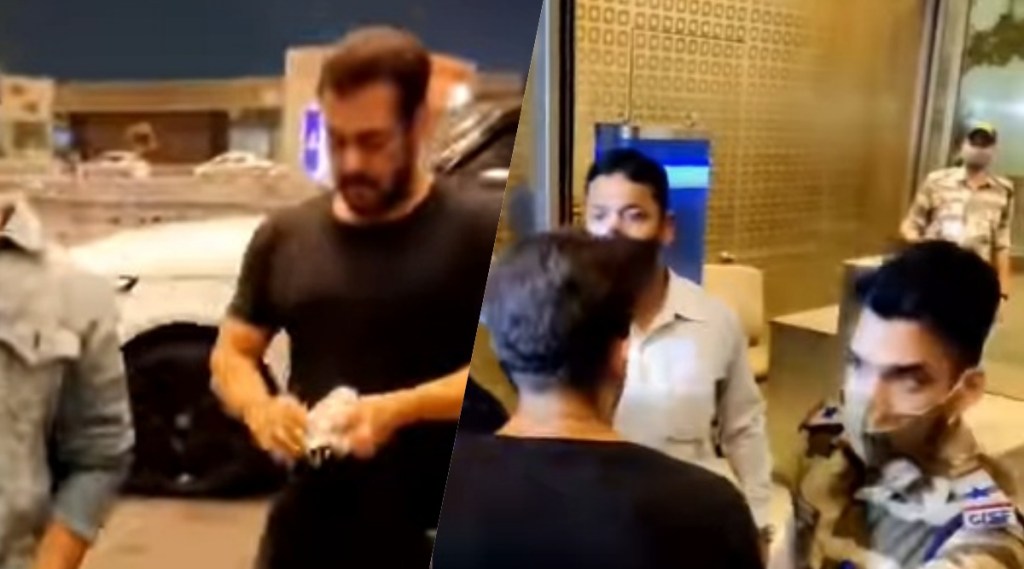 CISF jawans stopped Salman Khan at the airport CISF jawans stopped Salman Khan at the airport