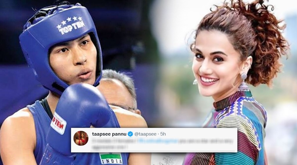Taapsee Pannu, Lovlina Borgohain, Lovlina Borgohain, winning bronze medal,