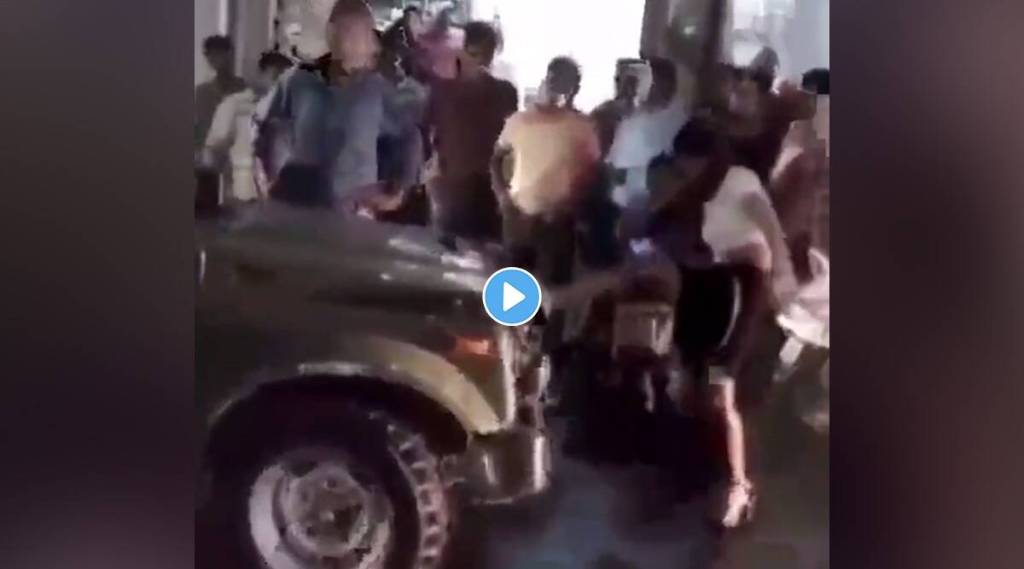 Drunk Delhi girl caught on cam kicking Army jeep