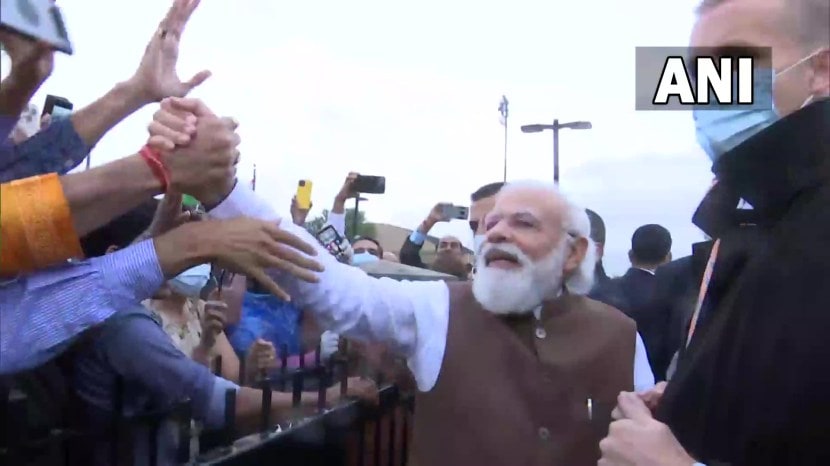 Indian Americans welcome PM Modi in Washington