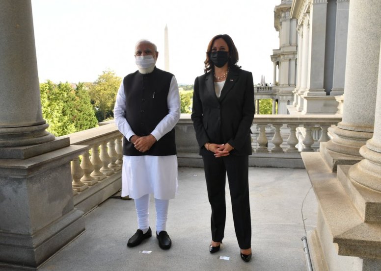 Modi kamala harris meeting