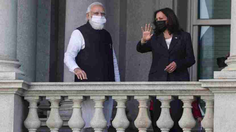 Modi kamala harris meeting