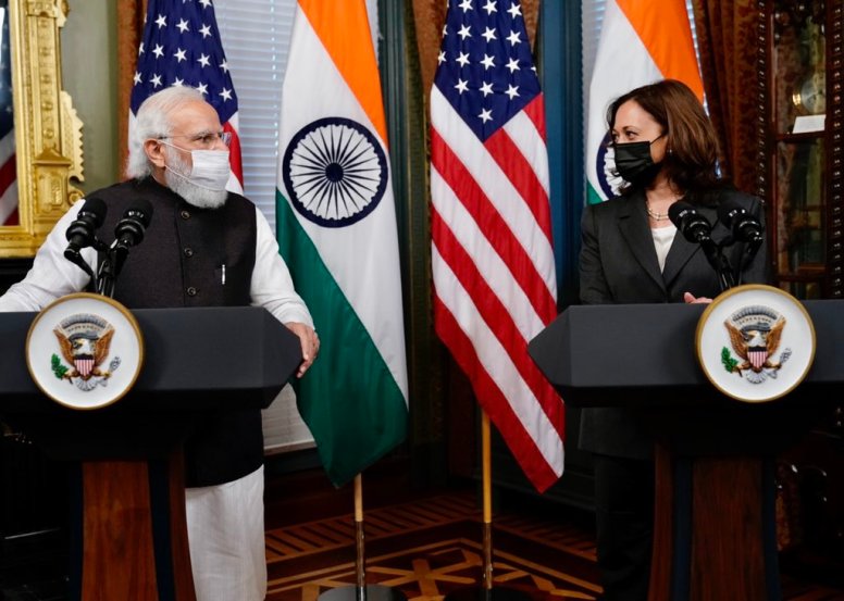 Modi kamala harris meeting