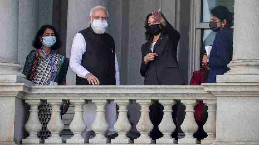 Modi kamala harris meeting
