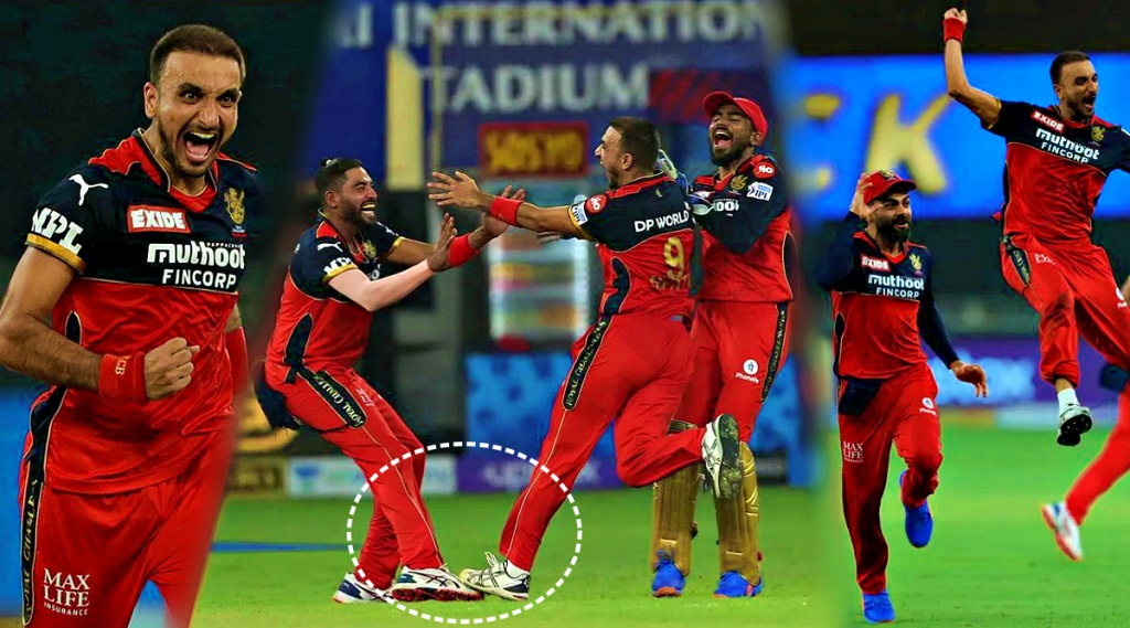 Virat Kohli injured during hat-trick celebration by harshal patel in IPL 2021