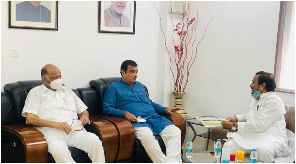 शरद पवार आणि सुनील तटकरे यांनी ‘या’ कारणासाठी घेतली नितीन गडकरींची भेट!
