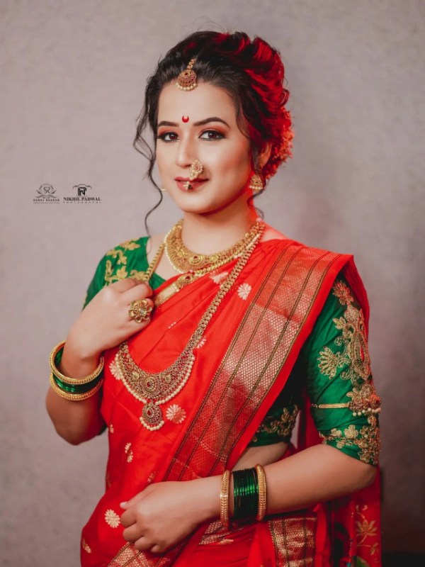 Prajakta Gaikwad Maharashtrian Look