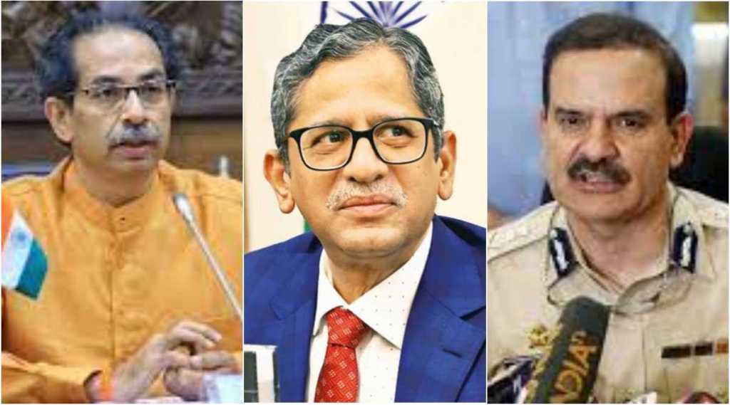 उद्धव ठाकरेंकडून सरन्यायाधीश आणि कायदा मंत्र्यांसमोरच परमबीर सिंह यांना कोपरखळी, म्हणाले…