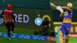 ipl 2021 kkr batsman nitish rana breaks camera lens watch video