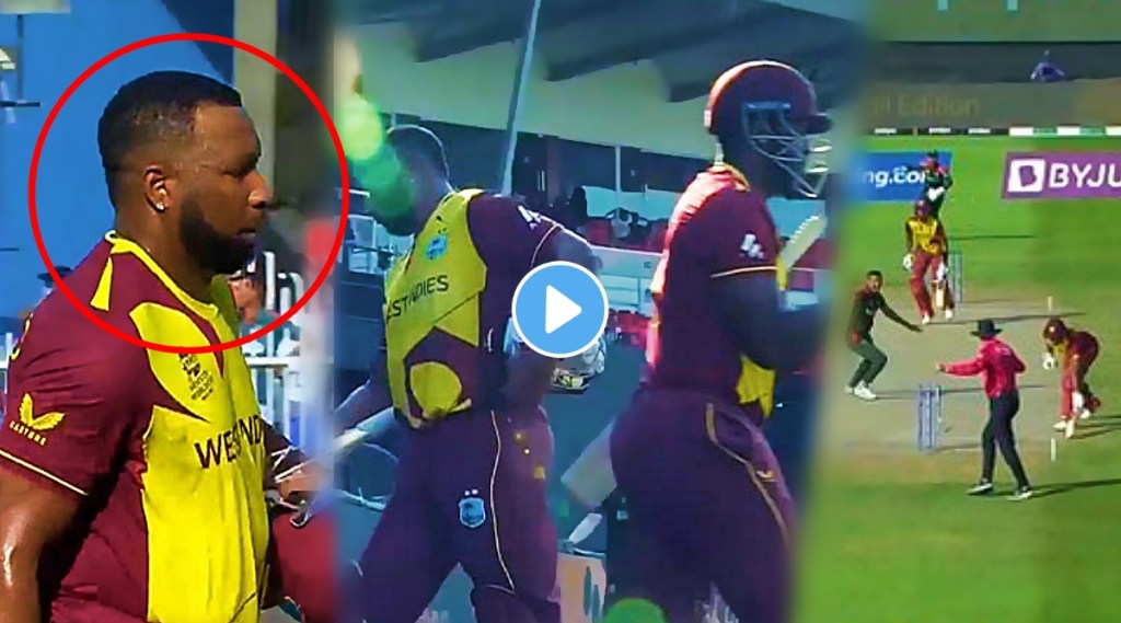 watch kieron pollard walks off retired out in t20 world cup clash vs bangladesh