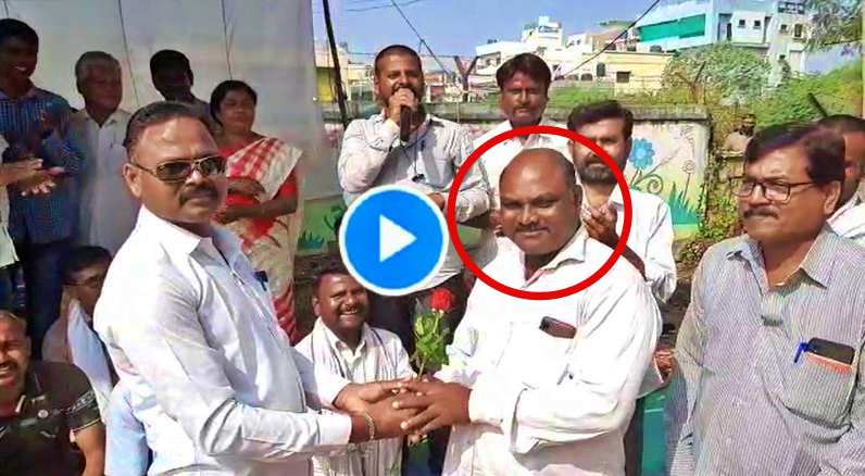 VIDEO: बीडच्या ‘अनिल परब’ यांची जोरदार चर्चा, एसटी कर्मचाऱ्यांकडून गुलाब देत विलिनीकरणाची मागणी
