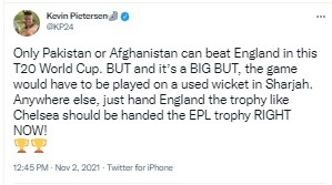 T20 World Cup 2021 Wasim Jaffer Trolls Kevin Pietersen After New Zealand Defeat England