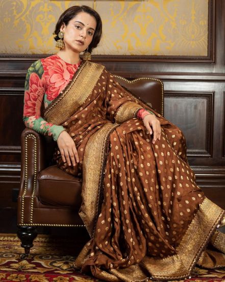 Kangana Ranaut Saree Blouse Collection Fashion