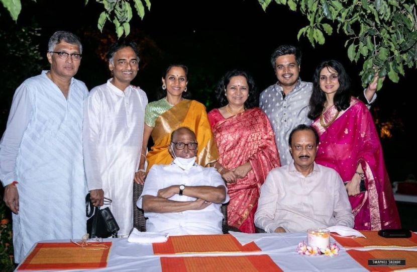 Sharad Pawar Supriya Sule Pawar Family Diwali 2021 Photos