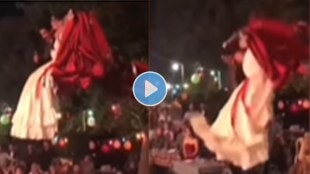bride groom fall from jcb