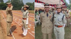 पोलिस सेवेत रुजू झाल्यानंतर वर्दीतल्या वडिलांना सलाम ठोकला; बाप-लेकीचा फोटो VIRAL
