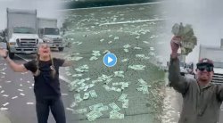 VIRAL VIDEO : रस्त्यावर अचानक सुरू झाला डॉलरचा पाऊस! नोटा जमा करण्यासाठी लोकांची गर्दी