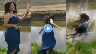 girl fall in canal