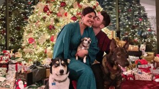 priyanka and nick christmas party, priyanka chopra, nick jonas,