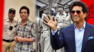 Sachin tendulkar meets traffic policeman Suresh Dhumse who saved his friends life