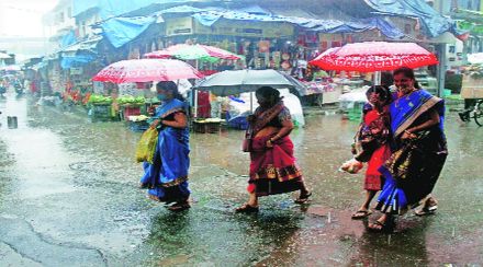 ठाणे जिल्ह्यात रिमझिम पाऊस