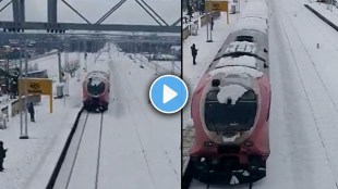 Sadura Railway Station covered snow