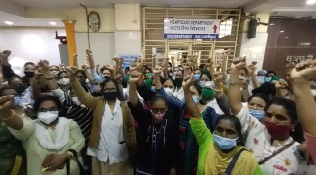 chhatrapati shivaji maharaj hospital thane nurse strike