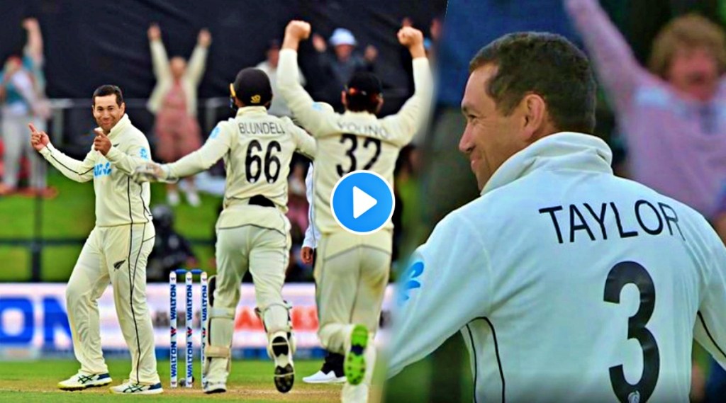 Ross Taylor ends his Test career by taking winning wicket against Bangladesh