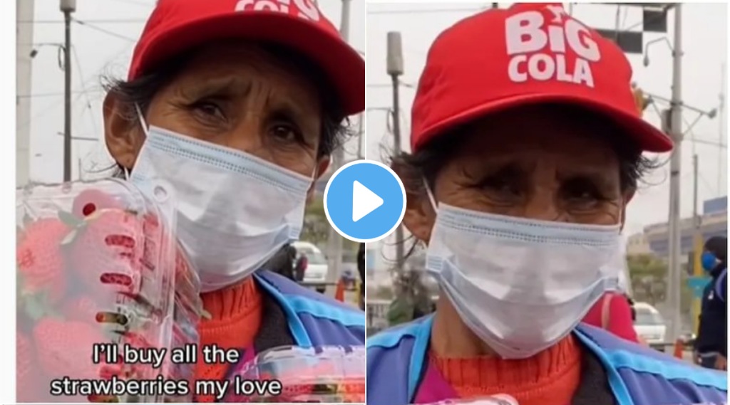 sweet surprise to an old woman