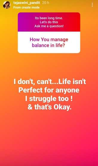 ask me a question instagram by Marathi Actress tejaswini pandit everything you want to know